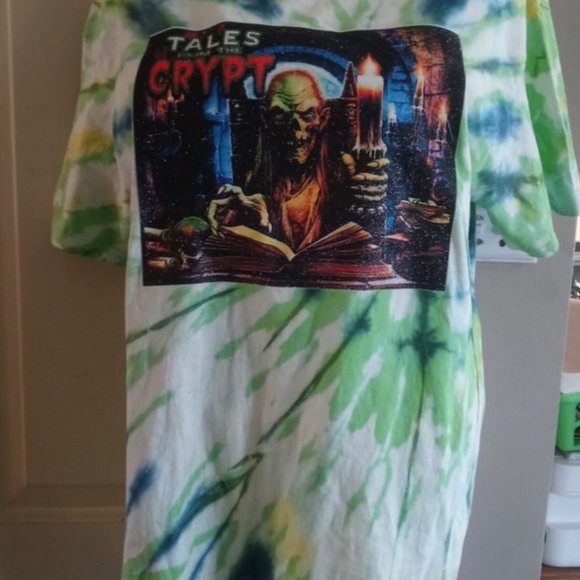 Custom Tie-Dye Graphic Tee featuring the Crypt-Keeper - Picture 5 of 6